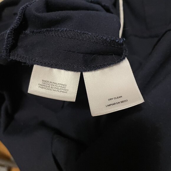 Jones New York Navy Stretch Cotton Blend Button-Front Short Sleeve Dress Size 12 - Picture 5 of 6